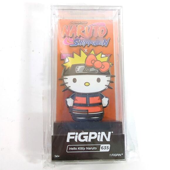 FiGPiN 635 Hello Kitty x Naruto Shippuden Crossover Pin NEW In Case - Picture 1 of 2